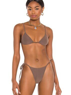 Tropic of C Equator Top & Praia Bottom Bikini Set Driftwood Size S